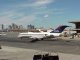 A delta jet leaves the terninals at Boston Logan Airport