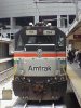 The front of Amtrak engine 194 at Boston Massachusetts South Station