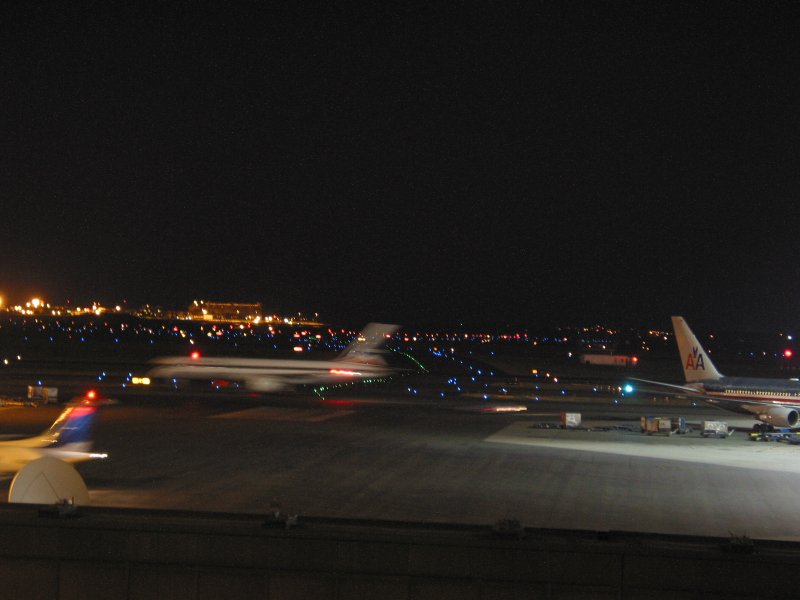 Logan Airport at night