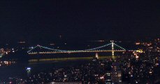 The George Wahington bridge at night