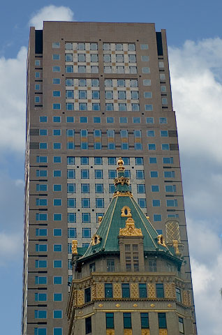 A pair of buildings in Manhattan