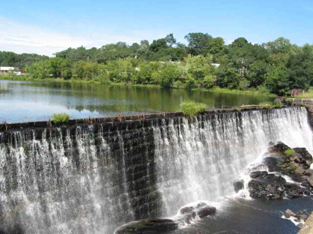 Saxonville Falls and Dam in Framingham, MA