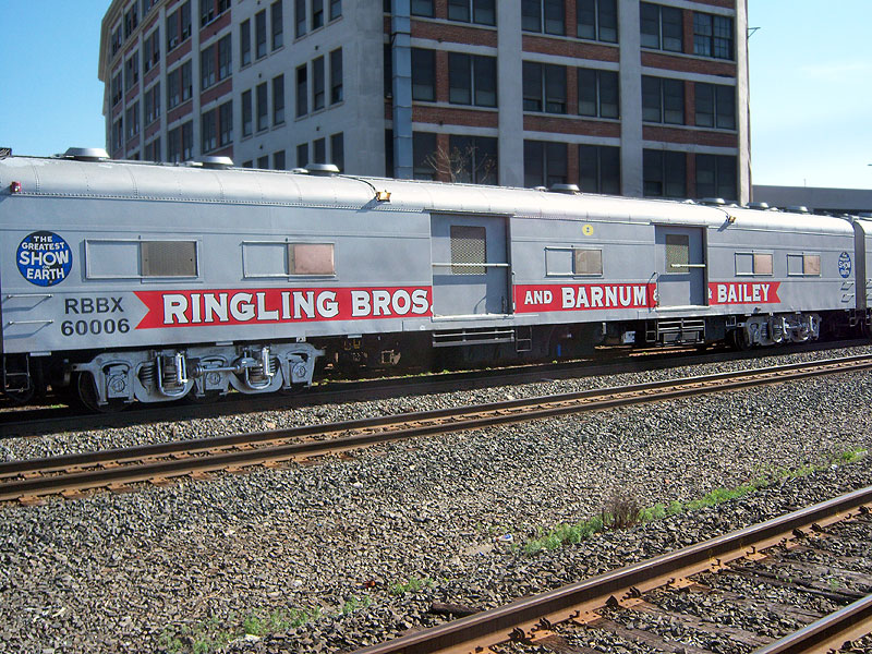 Ringling Bros red train coach
