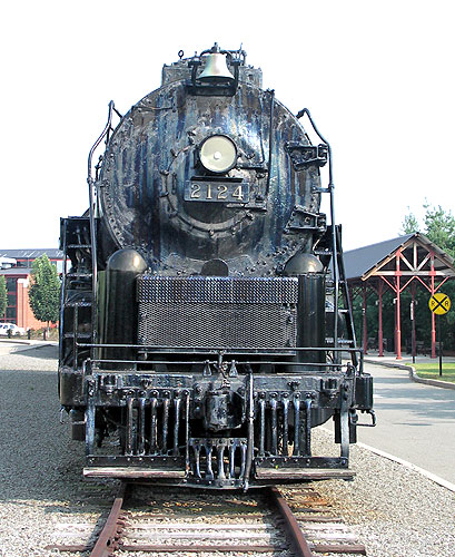 The face of Reading RR locomotive number 2124