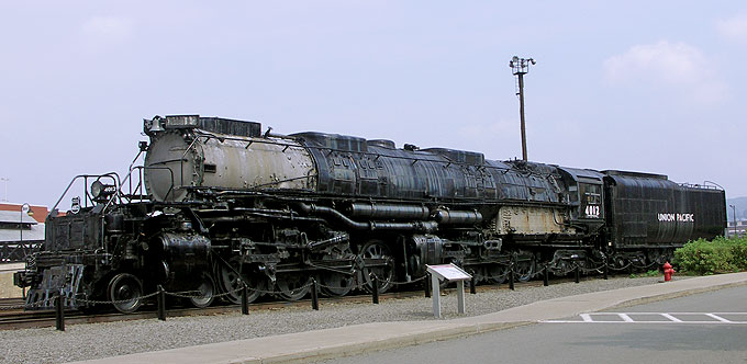 Sillouette of UP 4012 Big Boy steam locomotive