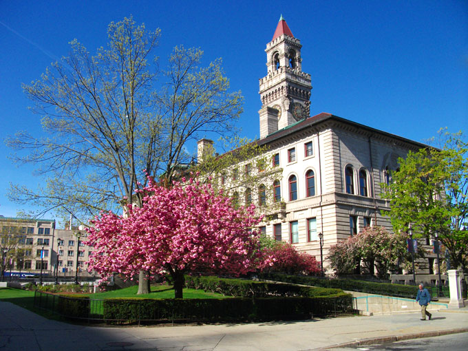 Springtime at Worcester City Hall