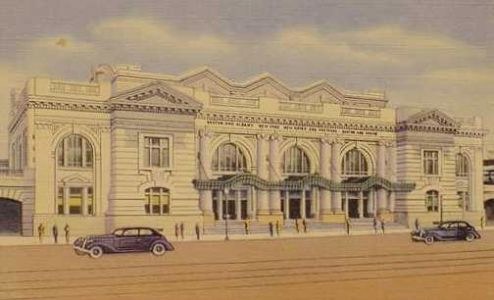An old postcard of Worcester Union Station