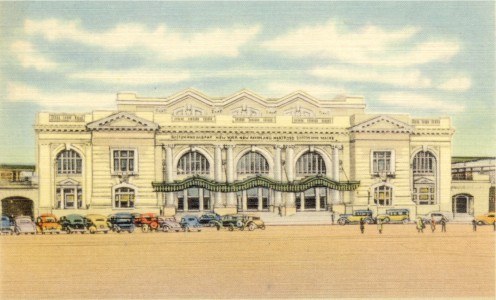 An old postcard of Worcester Union Station