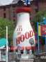 The wooden Hood milk bottle icr cream stand in Boston - you can feel good about Hood