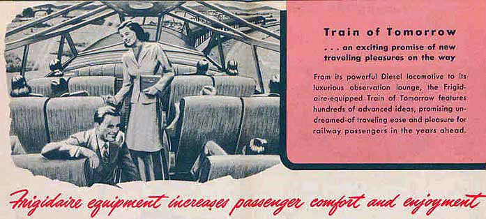 Frigidaire ad for the Train of Tomorrow