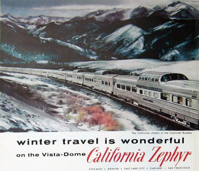 winter travel is wonderful on the Vista Dome