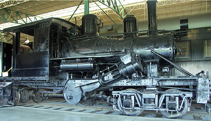 Climax locomotive at the Railroad Museum of Pennsylvania