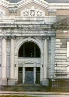 the right front entranceway before restoration